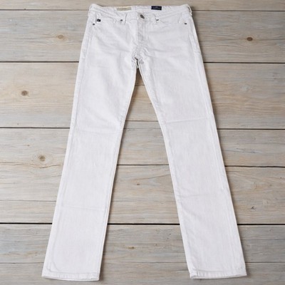 AG Adriano Goldschmied The Prima Mid Rise Cigarette Jeans 26R White USA  Made