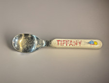Vintage Baby Spoon Tiffany on Handle, Made for Tiffany  Co, 1998 Stainless.