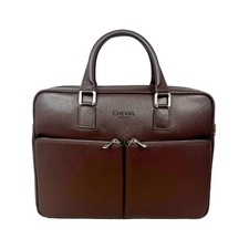 Oliver Business Briefcase, Genuine Leather Made in Italy Dark Brown 