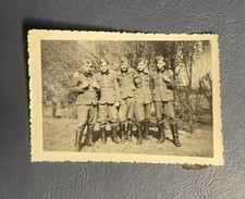 Vintage WWII Era Military Soldiers Original Photo Black White Uniforms