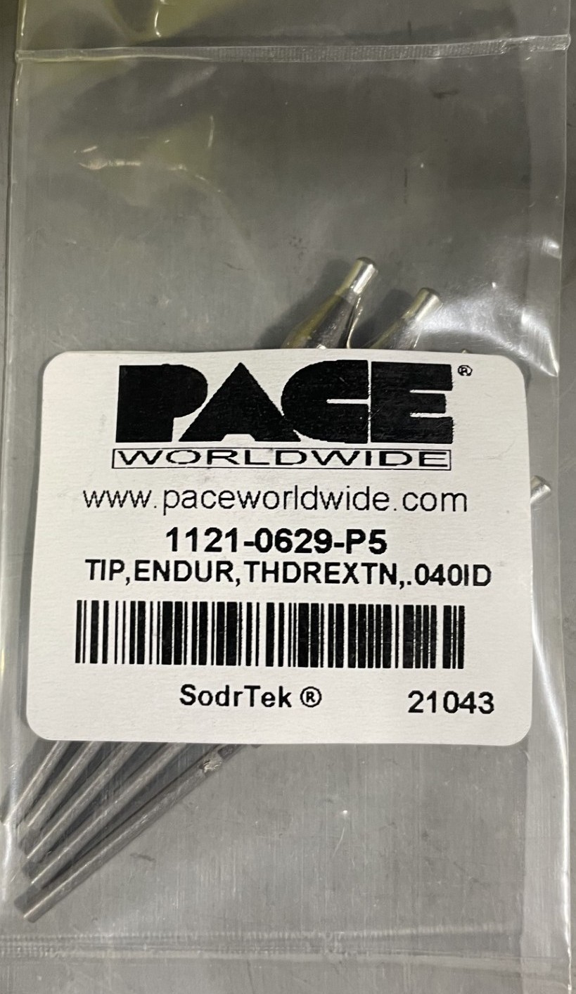 Pace 1121-0629-P5 Desoldering Tip, 0.040" ID x 0.10", Endura ThermoDrive, PK/5