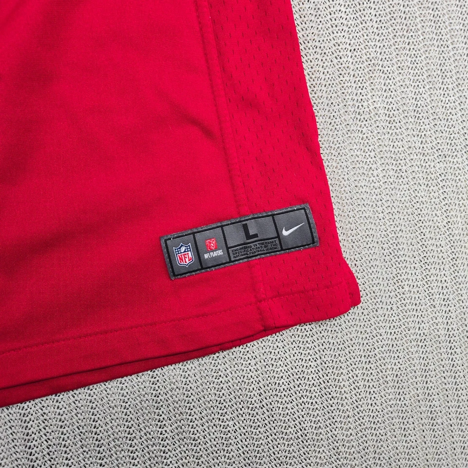 Camiseta de fútbol Nike Atlanta Falcons juvenil grande roja negra Julio Jones #11 Foto 4 de 4