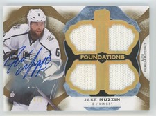 2016-17 UD The Cup Foundations Quad Jersey Patch Jake Muzzin Auto 4/5 #F-JM