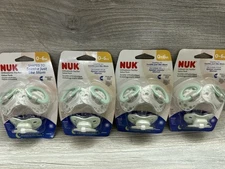 Lot Of Four 3 Packs NUK Night Orthodontic Pacifiers Glow in the Dark 0-6 Months