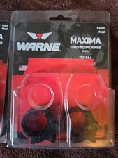 Warne Maxima Medium 1" QD Rimfire Scope Rings - Matte Black (721LM)