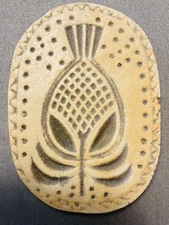 Springerle Cookie or Butter Stamp Mold Thistle Design Scotland - Plaster OLD