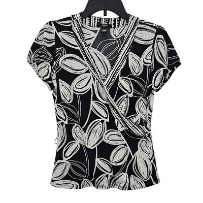 Alfani Petite Wrap Front Blouse Petite XS Women's Career Office Business Casual