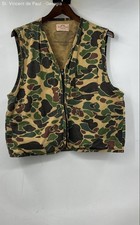 Saftbak Vintage Hunting Vest Men's Large Camo Green Brown