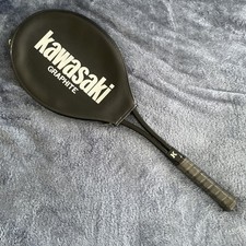 Vintage KAWASAKI GRAPHITE RULER TENNIS RACQUET  case fits like 4 1/2 or sz 4