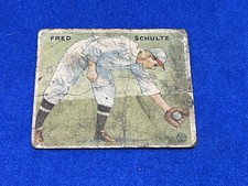 1933 Goudey Gum Fred Schulte Baseball Card Washington Senators Low Grade