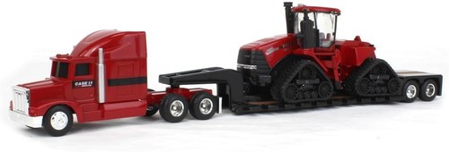 TOMY ERTL 1/64 Case IH AFS Connect Steiger 620 Quadtrac with Semi & Lowboy Trailer 44278