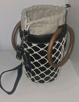 INC Womens Netted Fisherman bag Shoulder Color BLACK One Size Cheap