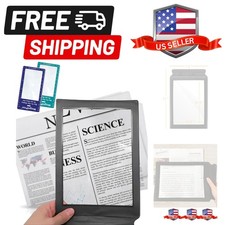 MAGDEPO 3X Full Page Magnifying Sheet Plastic Fresnel Lens with Frame, 2pcs B...