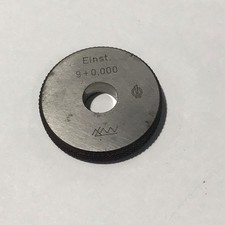 9 mm, 0,000,, Einstellring, Pr&uuml;ffring, Lehrring, gebraucht, Flugrost  (480)