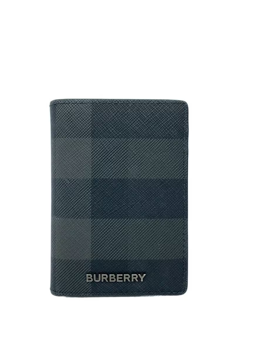 BURBERRYS Card Case, Leather, Gray, Plain, Women's, A1208