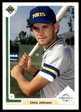 Chris Johnson 1991 Upper Deck #56 Brewers MLB READ FREE SHIPPING AutographDen