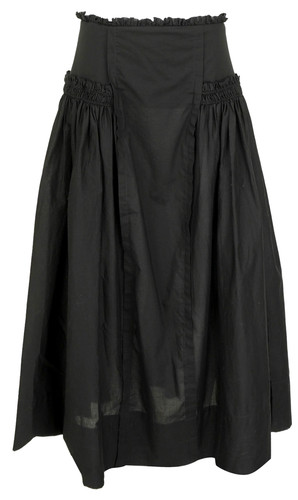 Ann Demeulemeester Ariel Midi Skirt Womens US 8 Black Cotton ($795 Retail) NWT