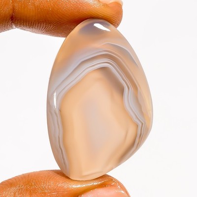 100% Natural Botswana Agate Loose Gemstone Fancy Shape Cabochon 41 Ct 36X23X5 mm