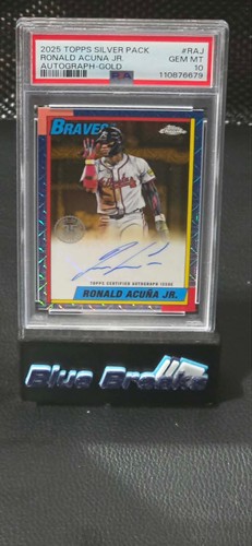 2025 Topps Silver Pack Ronald Acuña Jr. Auto /50 - PSA 10 (POP 9) - Braves MVP