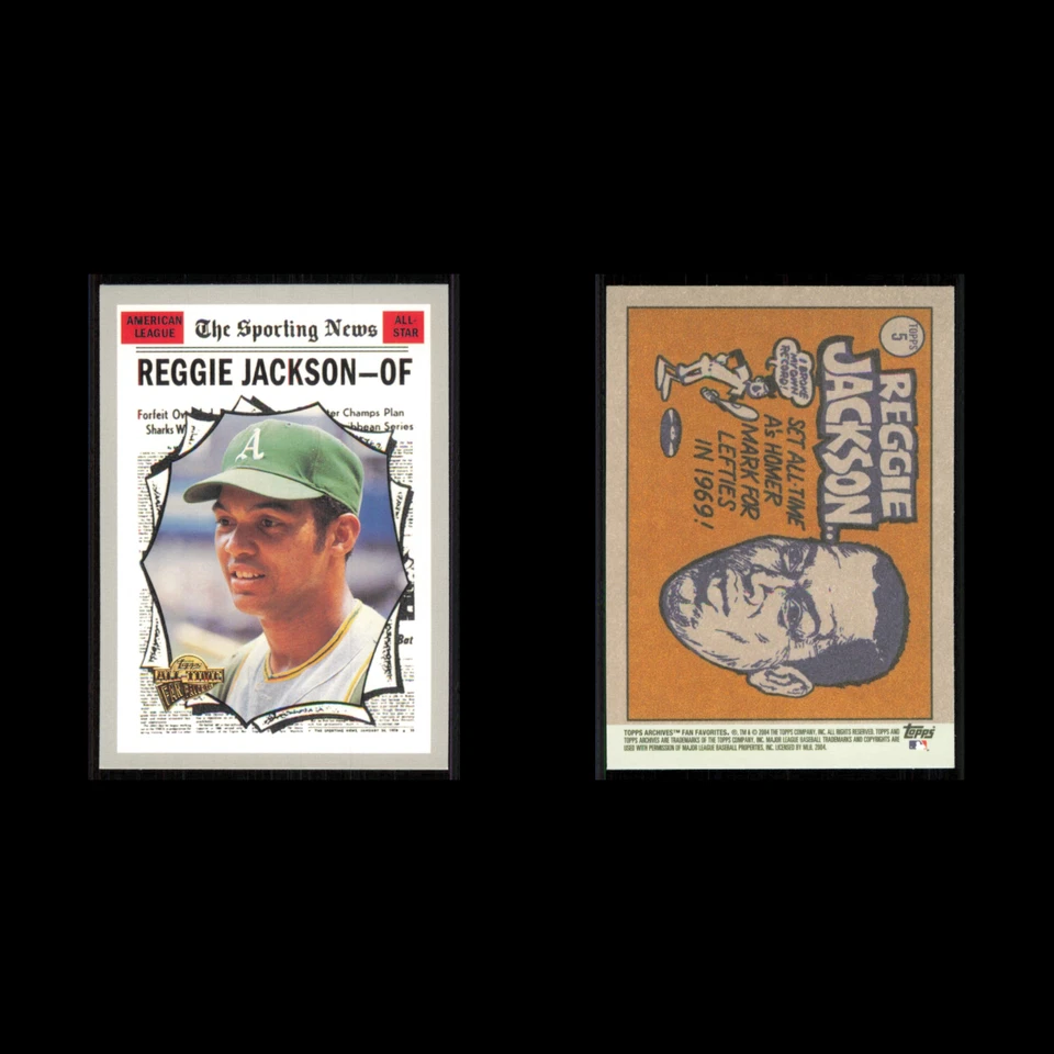 Reggie Jackson #5 2004 Topps All-Time Fan Favorites Oakland Athletics Baseball - Image 3 of 3