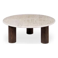 Moe's Home Collection LANDON Stone Coffee Table Beige Color