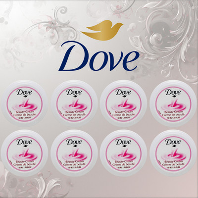 8 Pack Dove Beauty Cream 24H Moisturization Face & Body 50ml 1.69oz