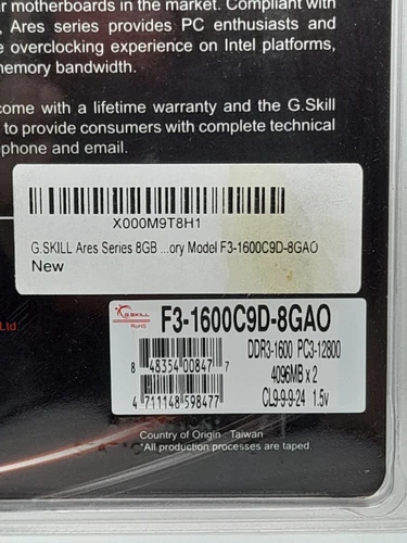 Ares Series - G. SKILL 8GB (4Gx2) DDR3 1600MHz Low Profile Desktop Memory - New - Picture 5 of 7
