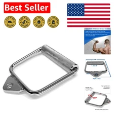 Durable Chrome Double D Handle Cable Attachment for Versatile Strength Training