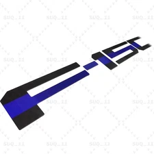 3D Raised Tailgate Inserts Letters Emblem For F-150 2021-2024 Badge Black Blue