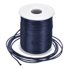 Nylon Satin Cord 2mm, 109 Yard Nylon String for Bracelet Navy Blue