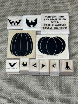 Stampin  Up! Wood Stamps - Jack O Lantern Fun - Pumpkin, Create Your Own!