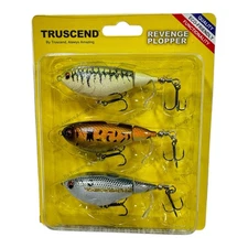 Truscend Topwater Fishing Lures 3 Pack Revenge Plopper 8cm 13g Bass Trout