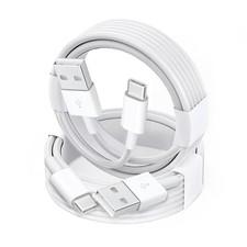 2 Pack USB-A to USB-C Car Carplay Cable for iPhone 17, 17 Air, 17 Pro, 3 Feet