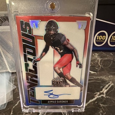 Sauce Gardner Autograph #1/10 Leaf 2022 Metal Draft Tenacious NFL Number Match