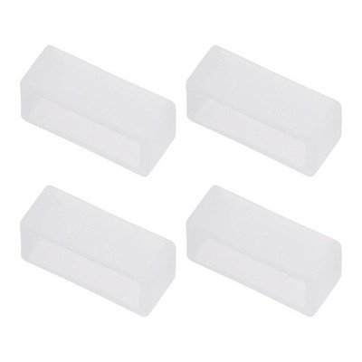 Watch Band Strap Loops Silicone for 18mm Width Watch Band, Transparent 4 Pcs