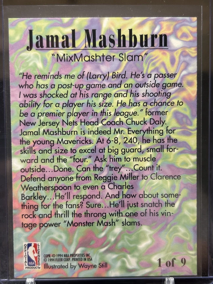 Полный комплект вставок для баскетбола 1994-95 Fleer Pro-Visions NBA 1-9 - Изображение 3 из 4