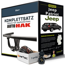 Für JEEP Patriot Typ MK74 Anhängerkupplung starr +eSatz 7pol 02.2007-04.2011 NEU