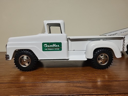 Vintage 62' Tonka Gambles Pickup with Custom Trailer, Excellent Condition - Picture 3 of 22