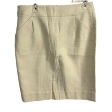 J. Crew Factory cream color The pencil skirt capsule size 10 light academia