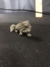 Spoontiques Pewter Maine Coon Kitty Kitten Cat Fluffy Long Hair Mini Figurine