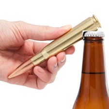 Large Bullet Shaped Bottle Opener 50 Cal Caliber Brass Case