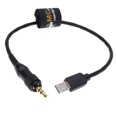 Micro USB to Straight Locking 3.5mm TRS Timecode Cable for Sony FX3 FX30 A7S3 A1