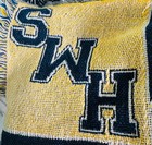 SWH Harrington Cougar Blue White Gold Throw Blanket Vibrant looks — photo 3