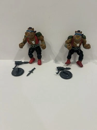 1988 TMNT Bebop Action Figure Vintage Teenage Mutant Lot of 2. Accessories