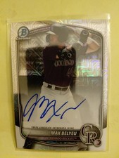 2025 Bowman Chrome Prospects Max Belyeu Auto Mojo Rockies