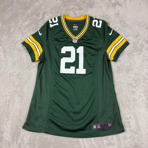 Nike On Field Green Bay Packers Jersey Womens Large Charles Woodson #21 NFL
