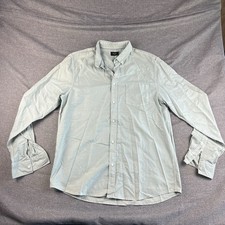 Academy Brand Dress Shirt Size Large Light Green Good Condition Long Sleeve