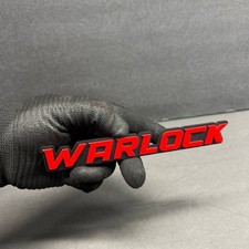 Custom Text Warlock 3d Car Emblem Multicolor Acrylic Car Badge Decal 1pc