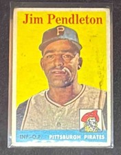 1958 Topps Baseball Jim Pendleton #104 Pittsburgh Pirates