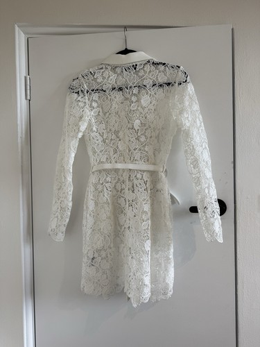Self-Portrait Magnolia Lace Button-Front Minidress size Uk 8 US 4 - Picture 17 of 18